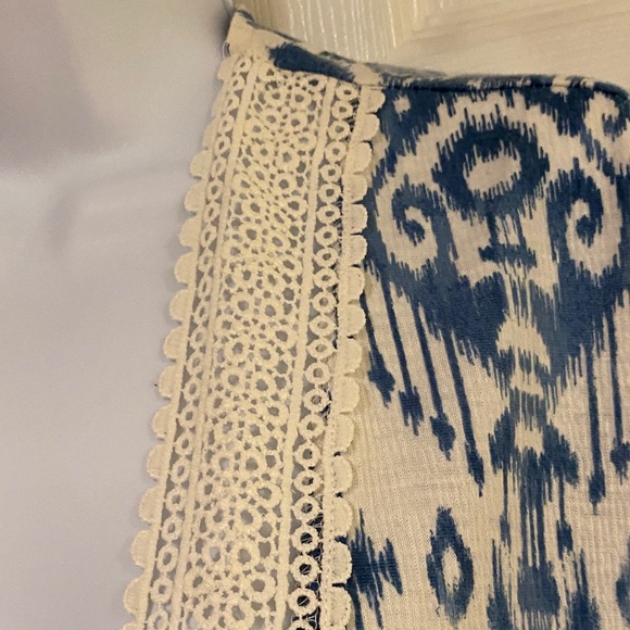 Absolutely Famous Blue and Cream Kimono Swim Coverup - Picture 5 of 7